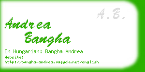 andrea bangha business card